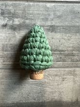 Load image into Gallery viewer, Boho Mini Crochet Cork Christmas Trees