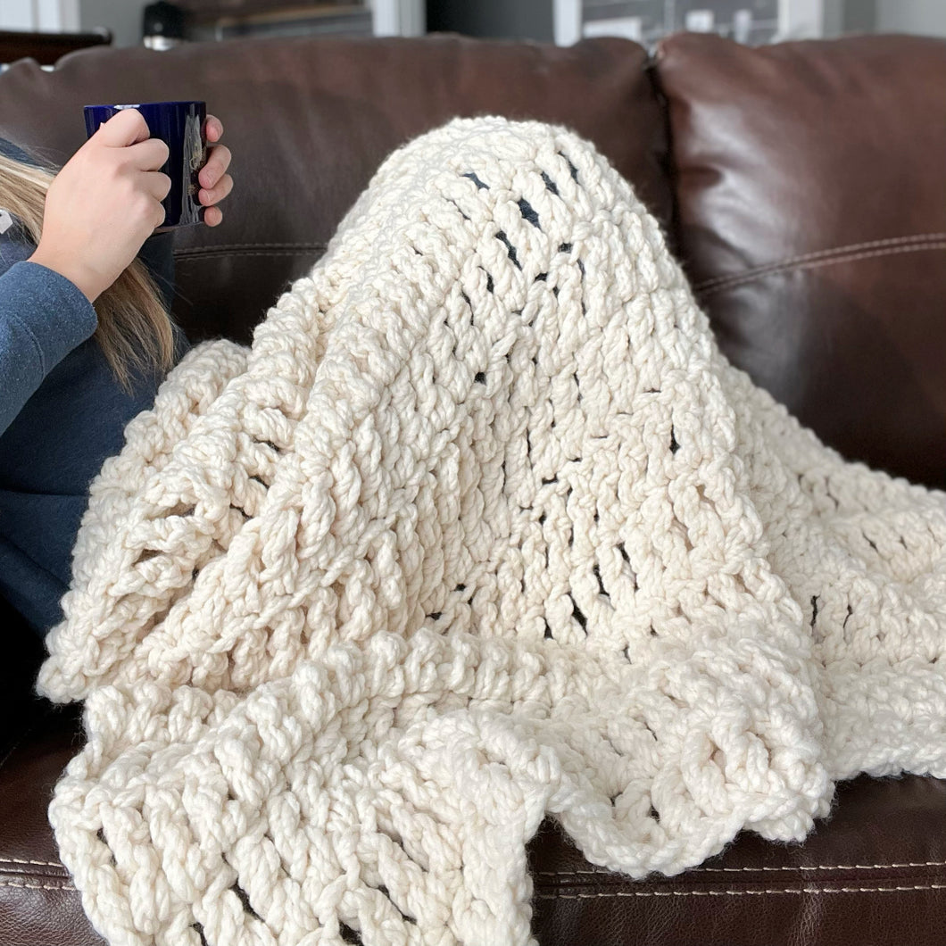 Handmade Chunky Crochet Blanket