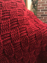 Load image into Gallery viewer, Red Basketweave Blanket