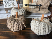 Load image into Gallery viewer, Hygge Fall Crochet Pumpkins