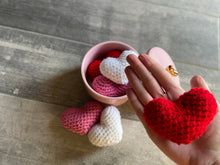 Load image into Gallery viewer, Crochet Valentine’s Day Hearts