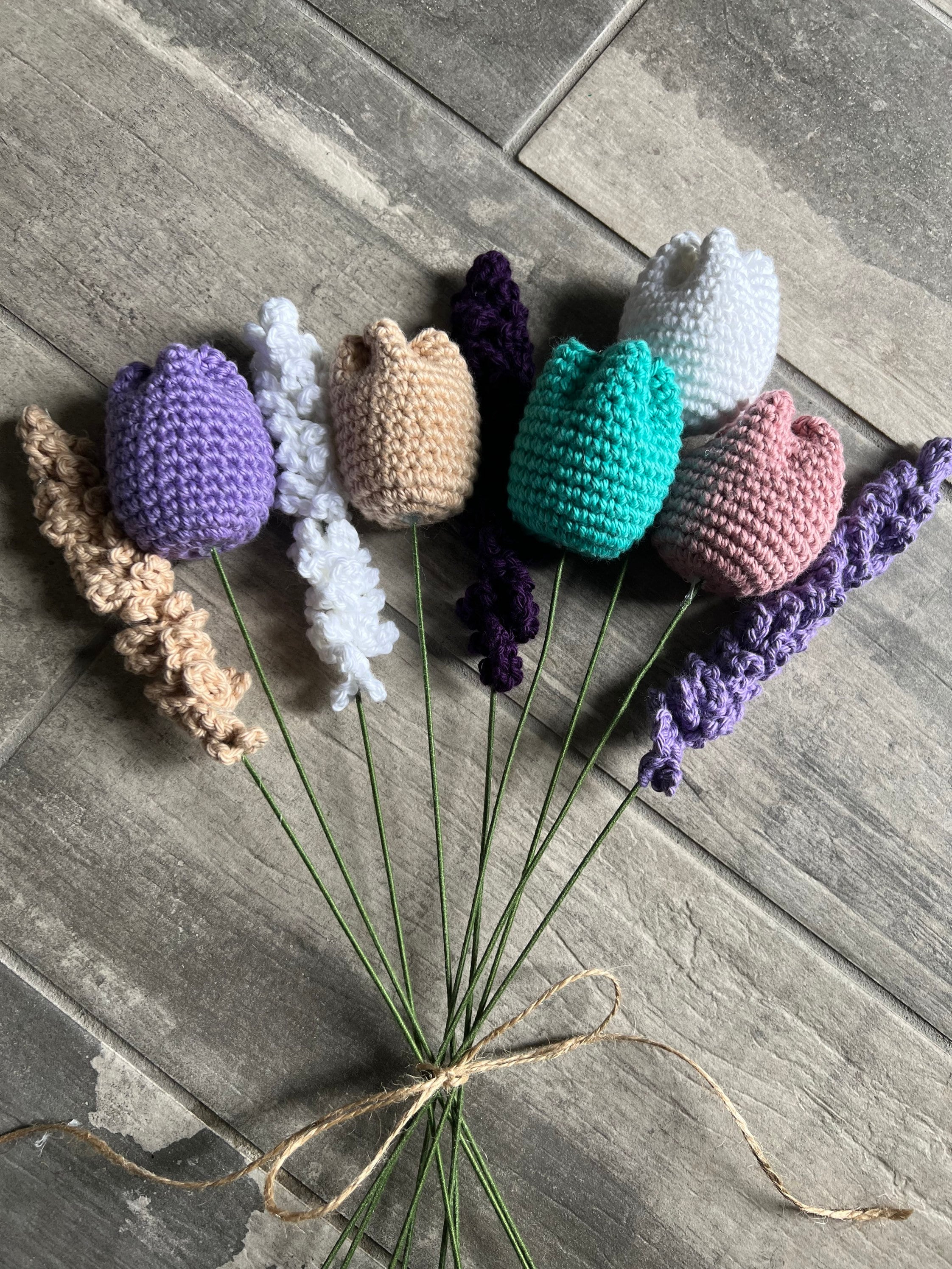 Crochet flower bouquet pattern, Mixed Flower pattern, Amigu - Inspire Uplift