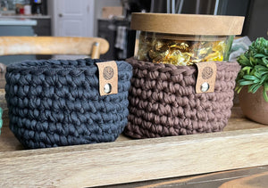Boho Crochet Basket, Jar covers