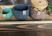 Load image into Gallery viewer, Boho Crochet Basket, Jar covers
