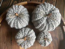 Load image into Gallery viewer, Neutral Sandstone Crochet Pumpkins