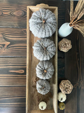 Load image into Gallery viewer, Neutral Sandstone Crochet Pumpkins