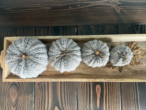 Neutral Sandstone Crochet Pumpkins