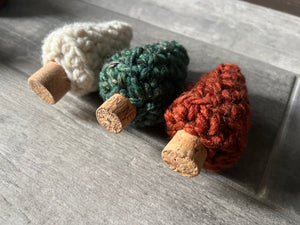 Chunky Mini Crochet Cork Christmas Tree